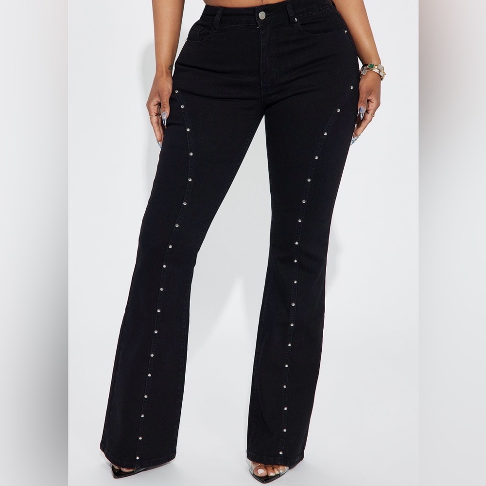 Black Studded Women's Jeans